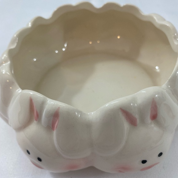 Vintage bunny soap dish Rabbit sponge holder. Candy dish 1970’s - Picture 3 of 6